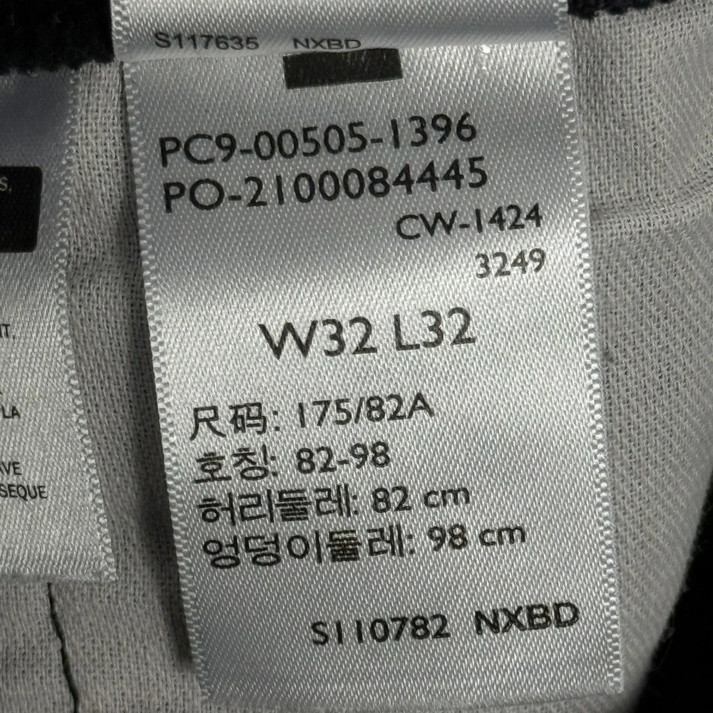 Levi's 505 Corduroy Pants‎ Mens 32x30 Black Straight Fit Casual Red Tab Stretch